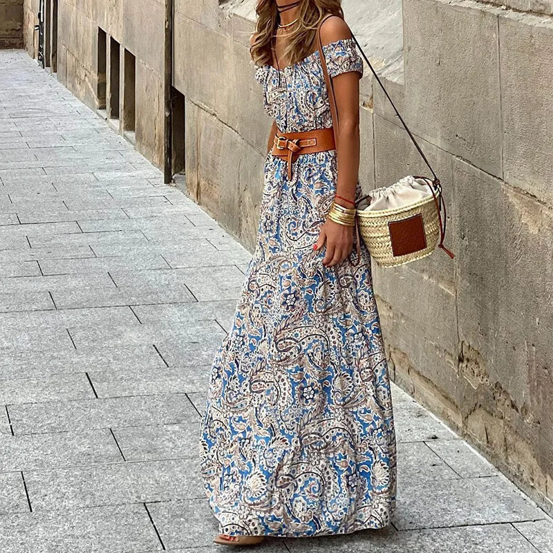 Nayla | Boho Maxi Dress Off-Shoulder