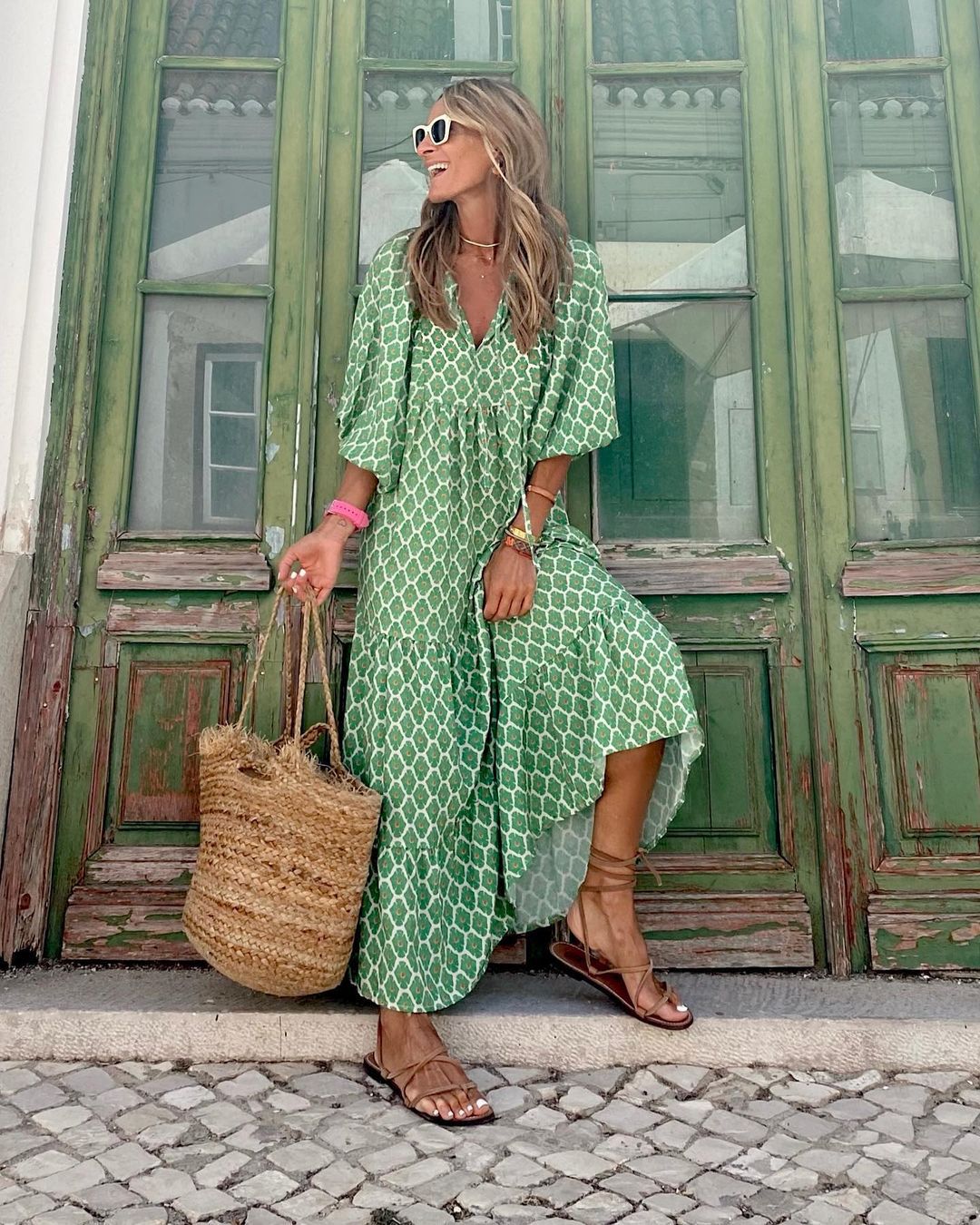 Susan | Bohemian Long Dress With Belly Hider Limited Stock