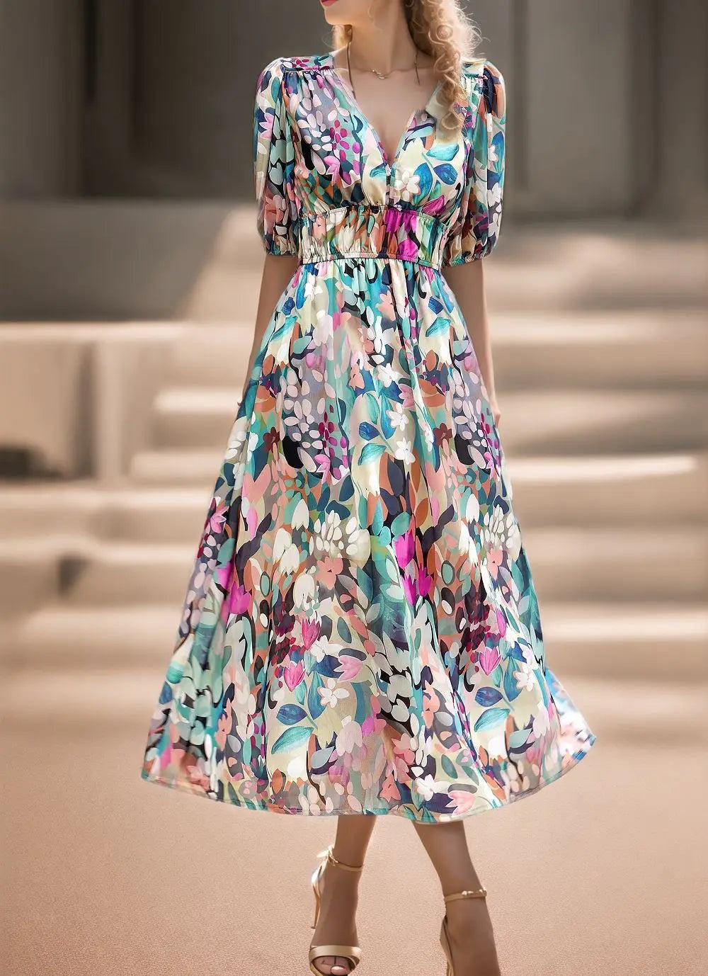 Celestine | Floral Midi Dress