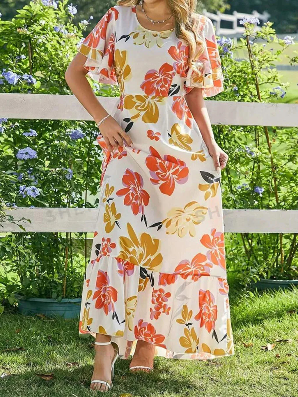 Elina | Summer Dress With Floral Pattern