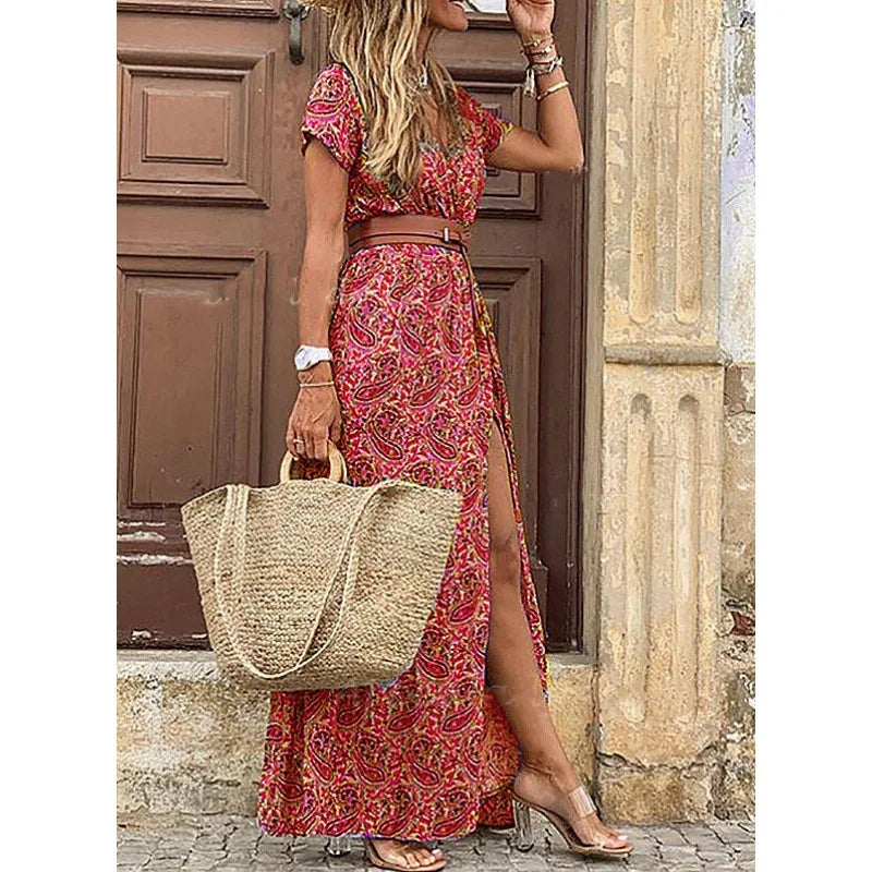 Isla | Boho Maxi Dress With Slit