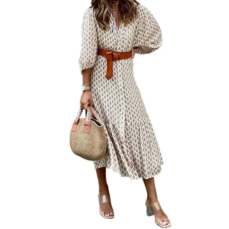 Elira | Elegant Shirt Dress With Belt