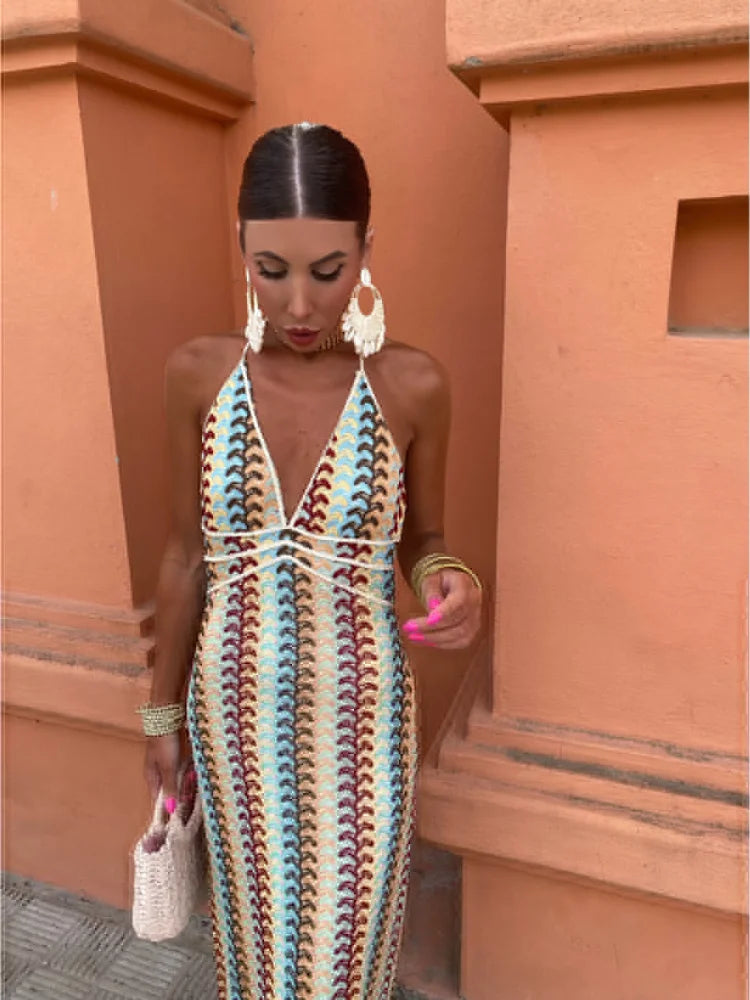 Roxanne | Halter Neck Backless Dress