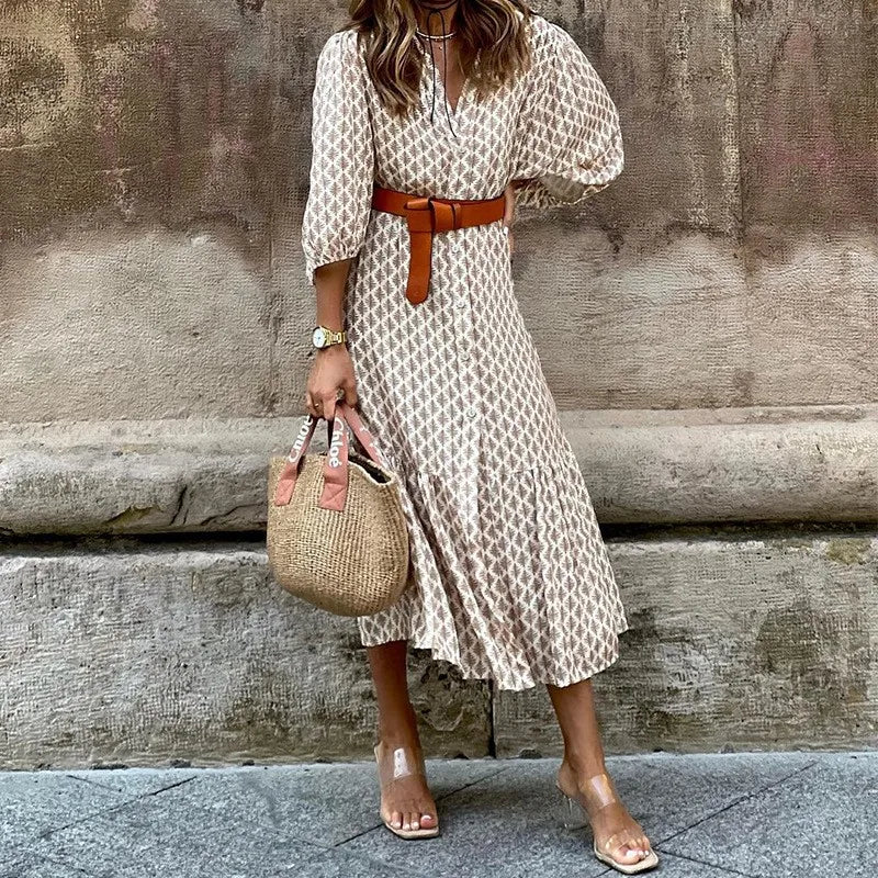 Elira | Elegant Shirt Dress With Belt