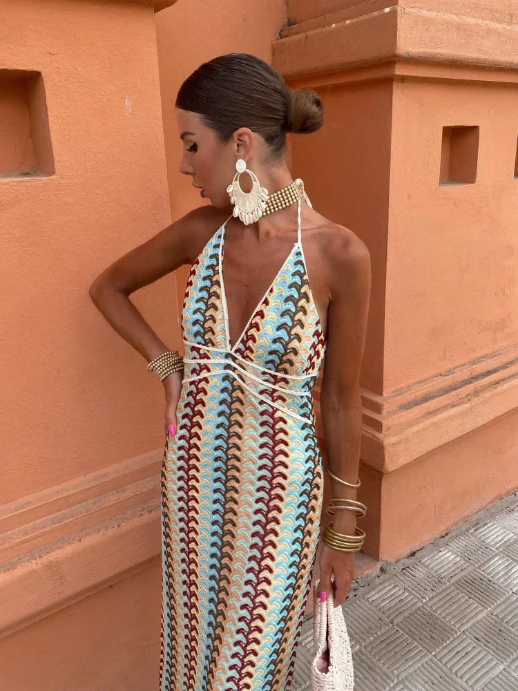 Roxanne | Backless Dress With Halter Neck