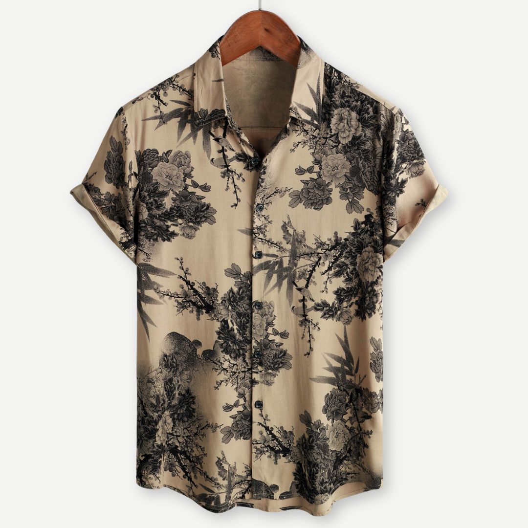 Men's Summer Floral Polo Shirt