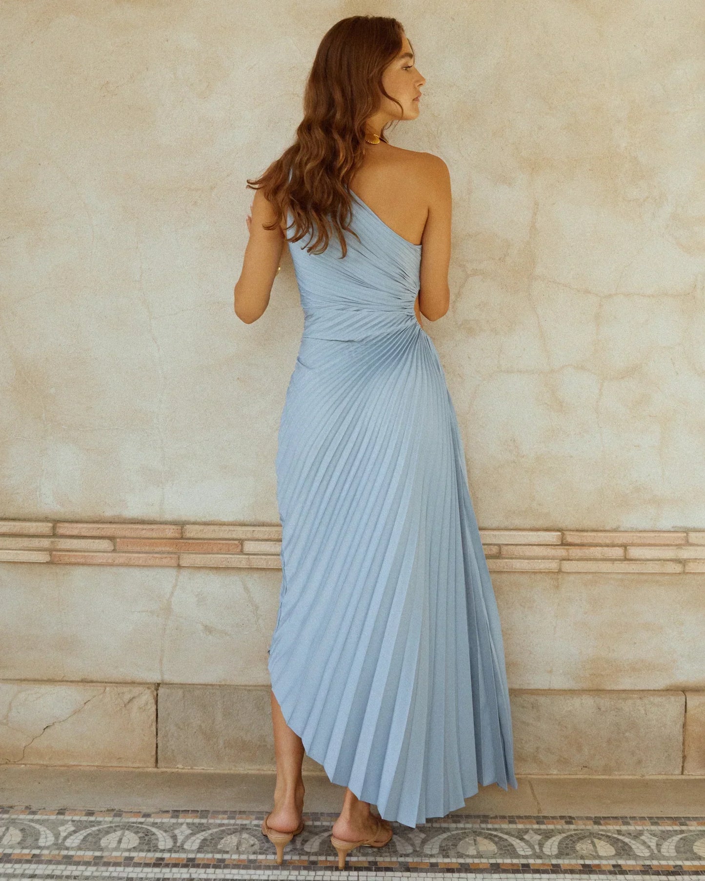 Delfina | One-Shoulder Pleated Evening Dress