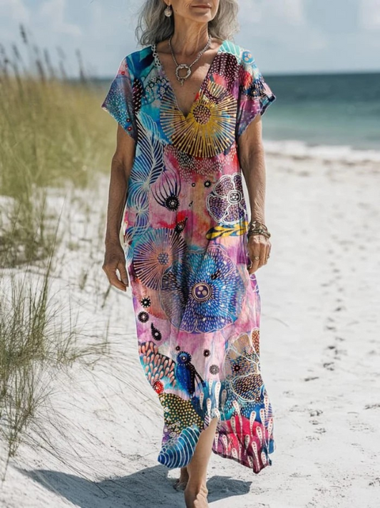 Joanna | Elegant Ocean-Themed Pocket Dress