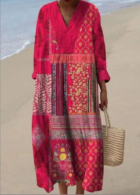Juniper | Women's Vintage Colorful Ethnic Dress