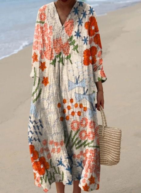 Elle | Bohemian Vintage Floral Dress