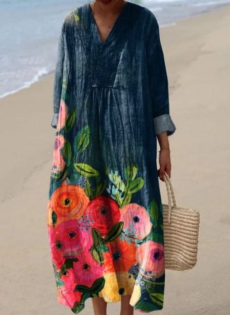 Goldie | Women's Retro Floral Print Dress