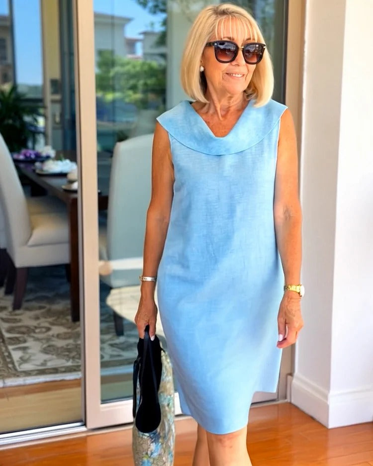 Lunessa | Elegant Ruffle Collar Dress