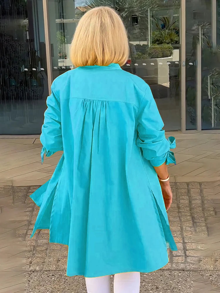 Elliora | Gathered Back Shirt Jacket