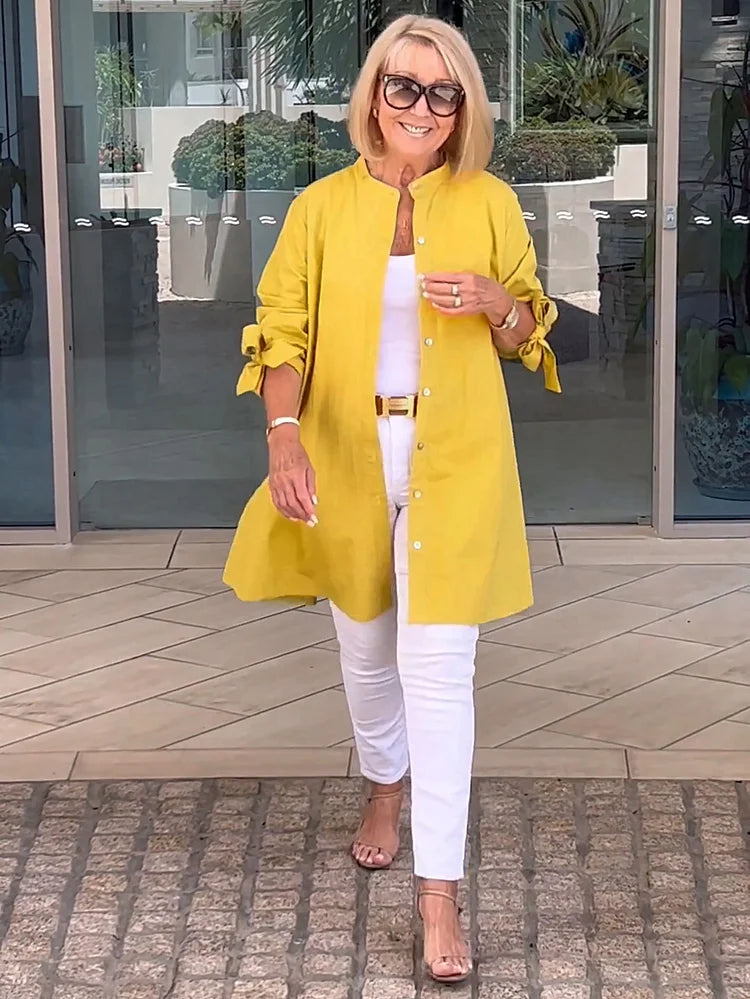 Elliora | Gathered Back Shirt Jacket