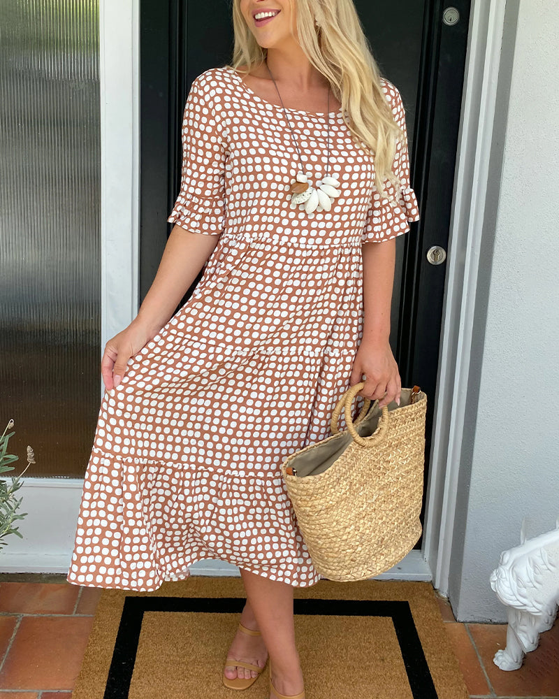 Rhea | Vintage-Inspired Polka Dot Midi Dress