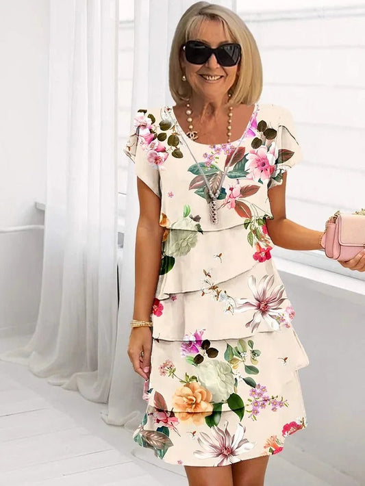 Jasara | Boho Floral Cascade Maxi Dress