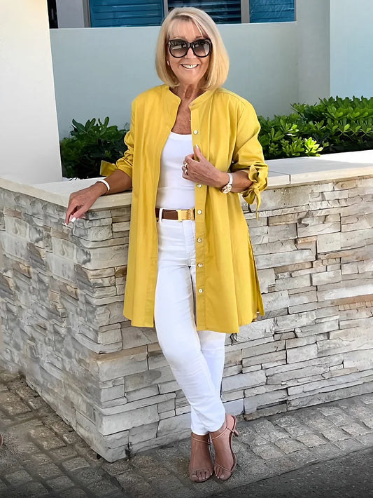 Elliora | Gathered Back Shirt Jacket