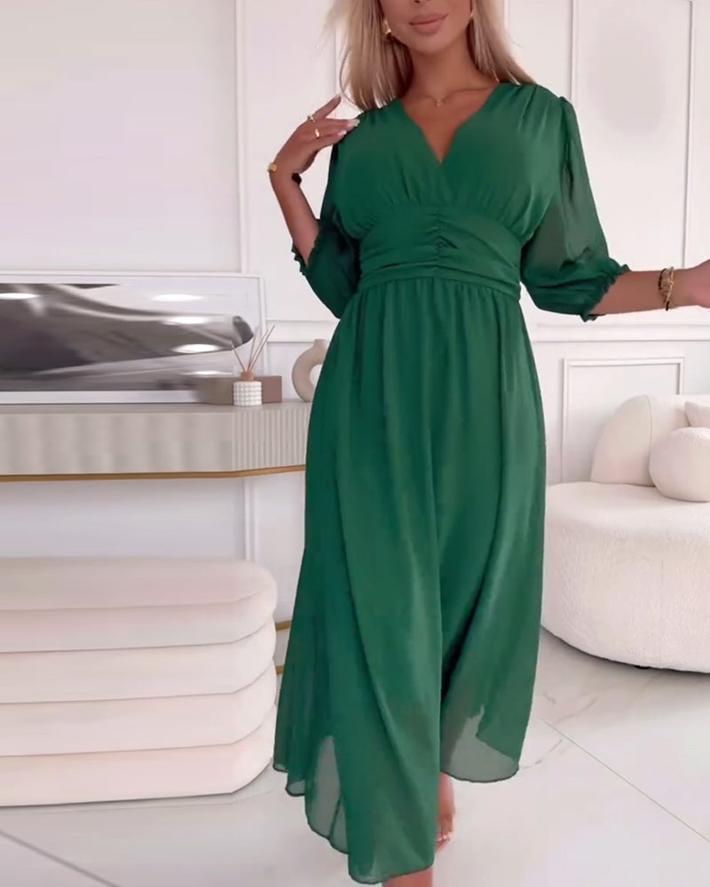Elodie | Elegant Waist-Cinch Midi Dress