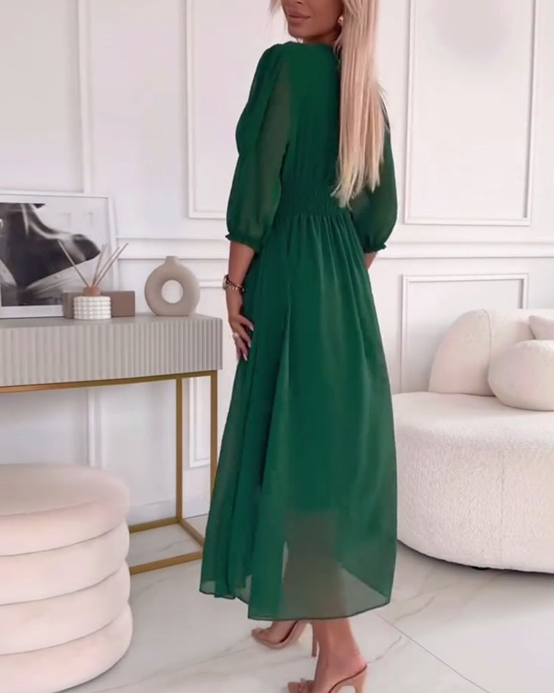 Elodie | Elegant Waist-Cinch Midi Dress