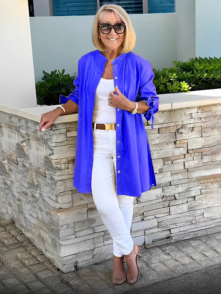 Elliora | Gathered Back Shirt Jacket