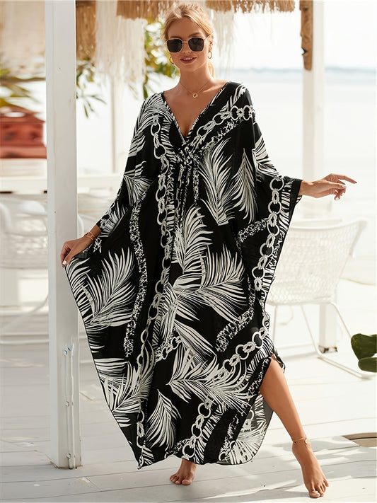 Olivia | Luxe Chain Print Kaftan Dress