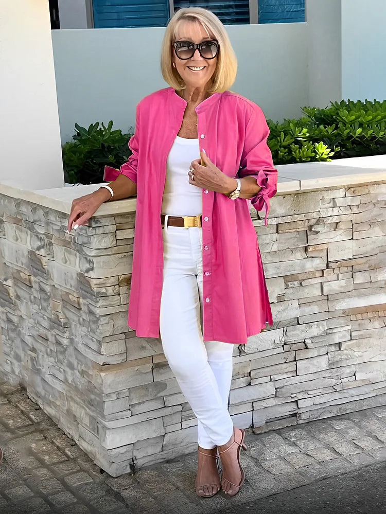 Elliora | Gathered Back Shirt Jacket