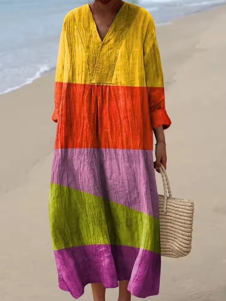 Heike | Airy Maxi Dress With Floral Touch