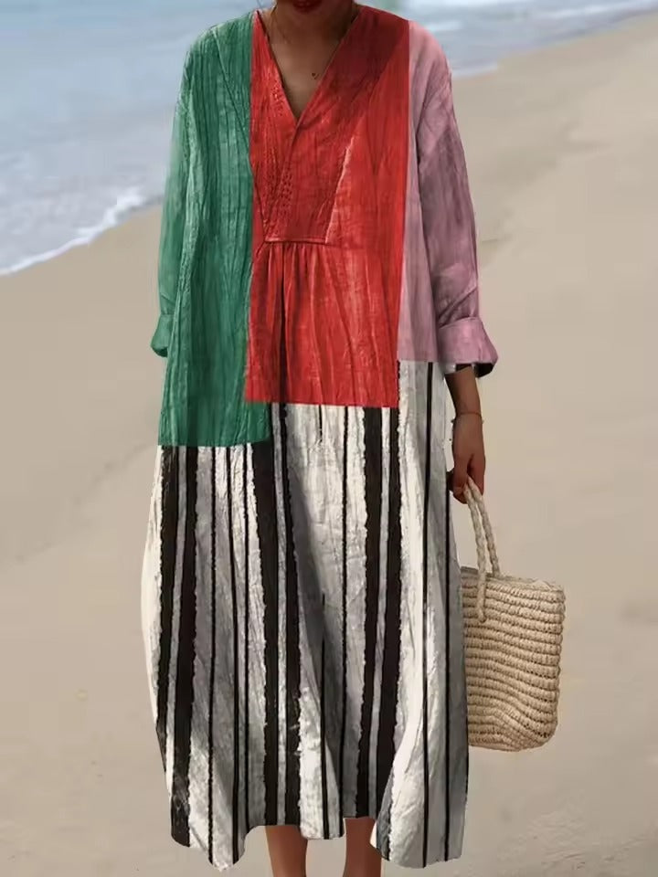 Ingrid | Summer Dress With V-Neck And Tie Detail