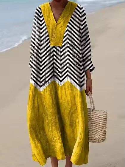 Ingrid | Summer Dress With V-Neck And Tie Detail