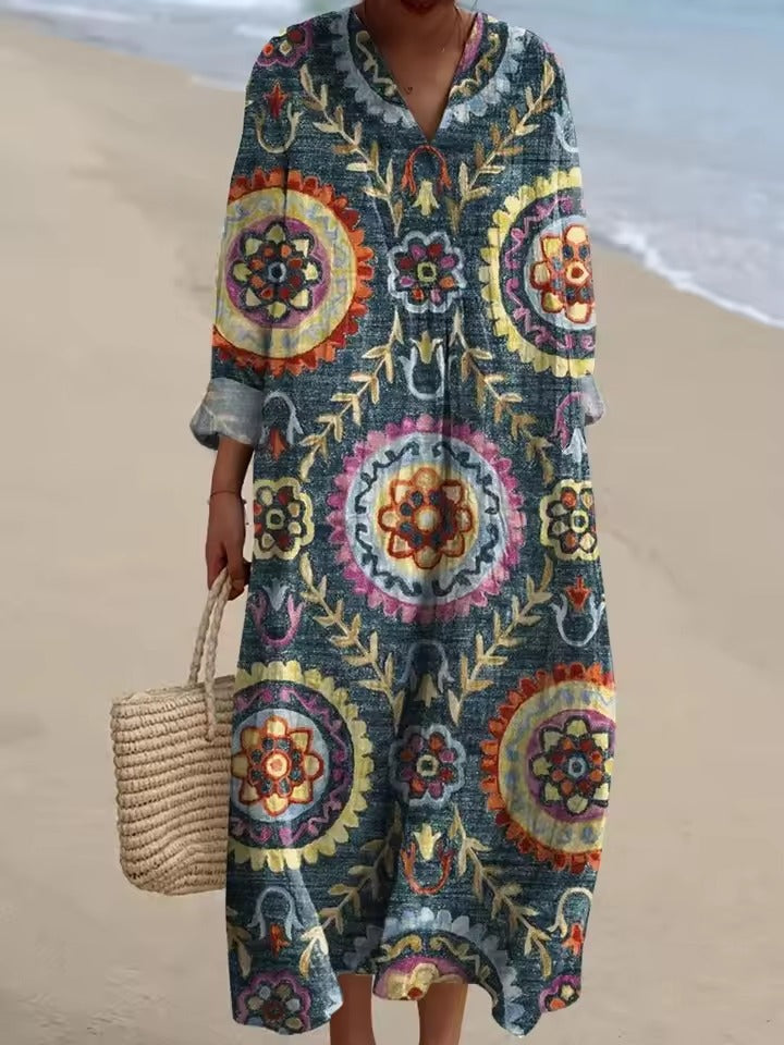Ingrid | Summer Dress With V-Neck And Tie Detail
