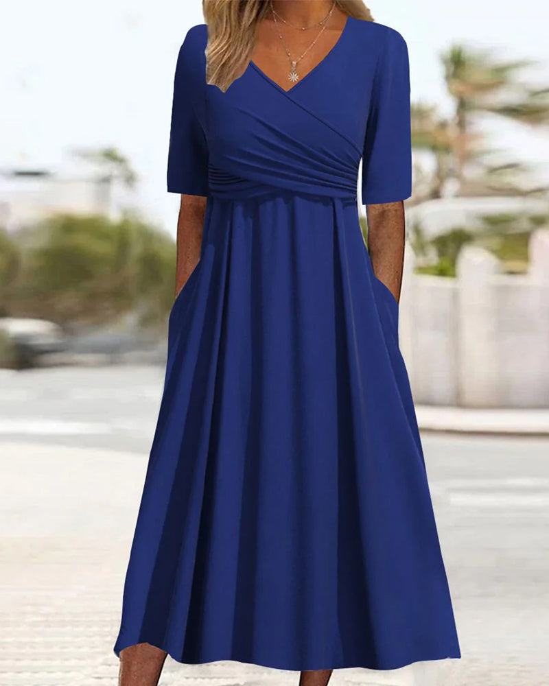 Lisa | Crossover Tummy Covering Dress