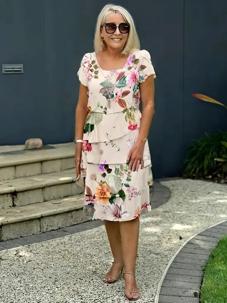 Jasara | Boho Floral Cascade Maxi Dress