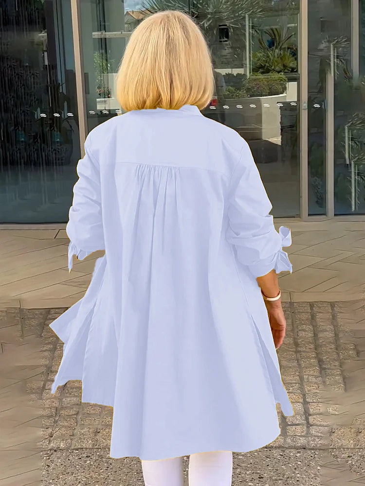 Elliora | Gathered Back Shirt Jacket