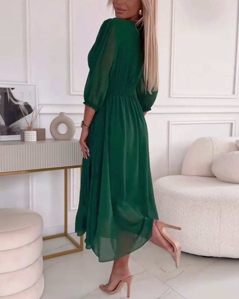 Elodie | Elegant Waist-Cinch Midi Dress