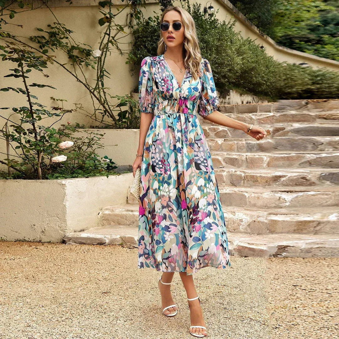Innova | Dress With V-Neck