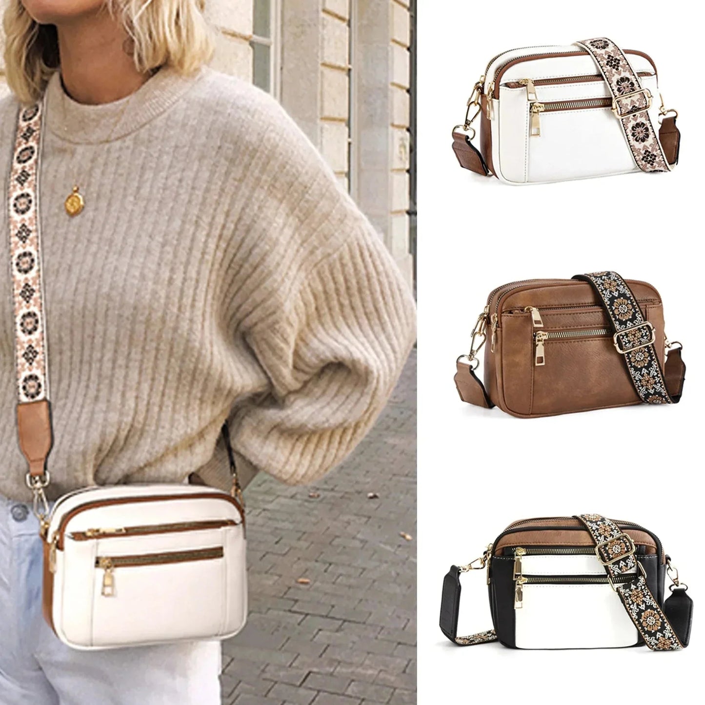 Nylah | Stylish Bag With Colorful Straps