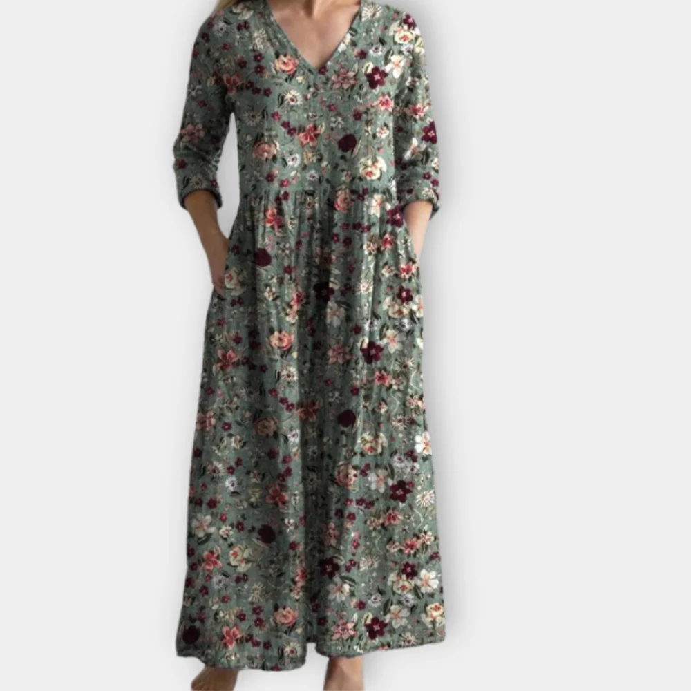 Lumina | Comfortable Printed Long Sleeve Dress