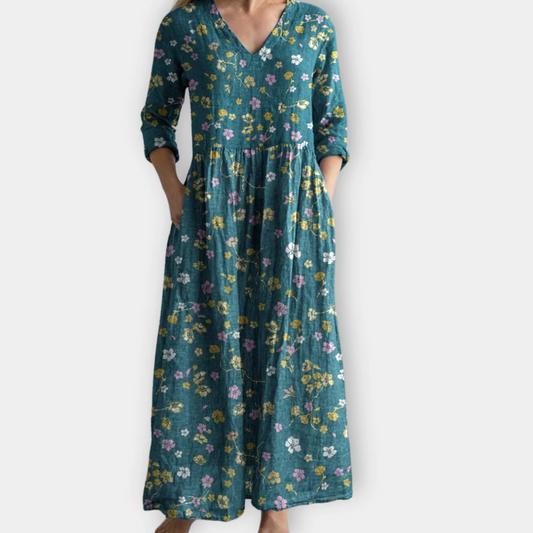 Seren | Elegant Casual Floral Maxi Dress