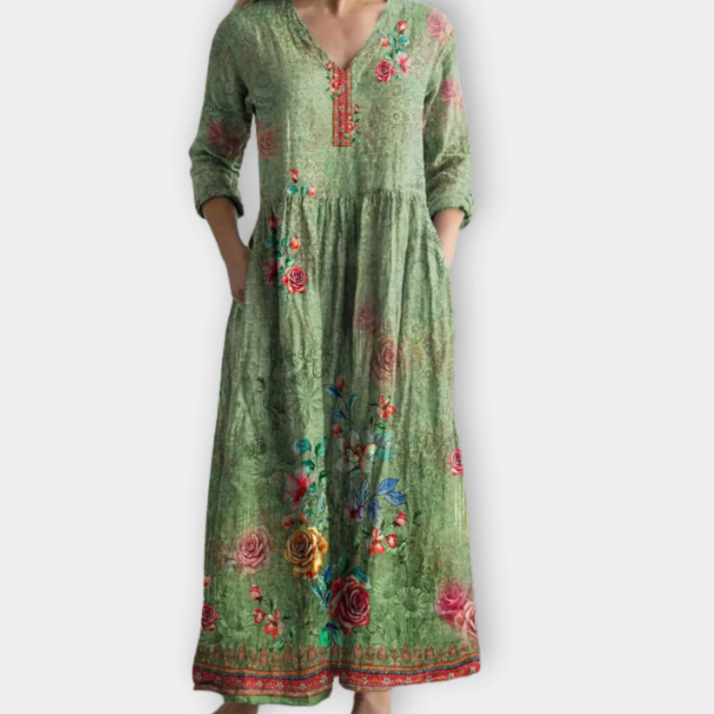 Zelia | Summer Floral Loose Maxi Dress