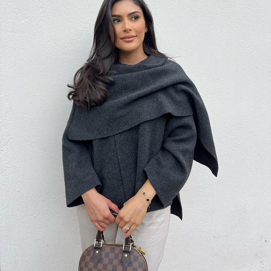 Cape Knitted Sweater for Women