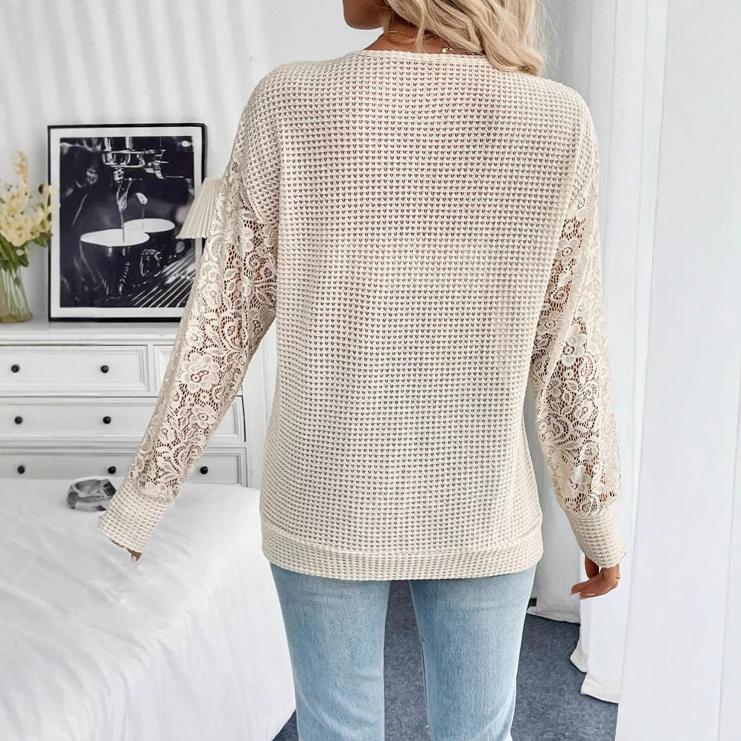 Lace Stitching Sweater for Women