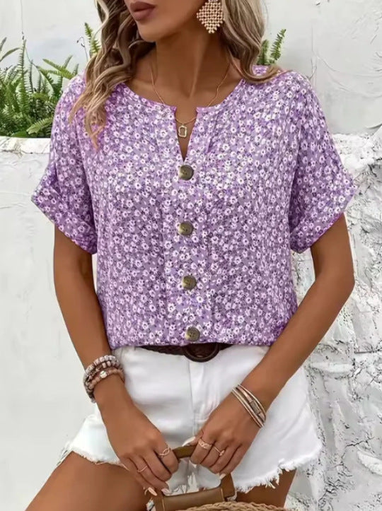 Jelena | Stylish Buttons Summer Top