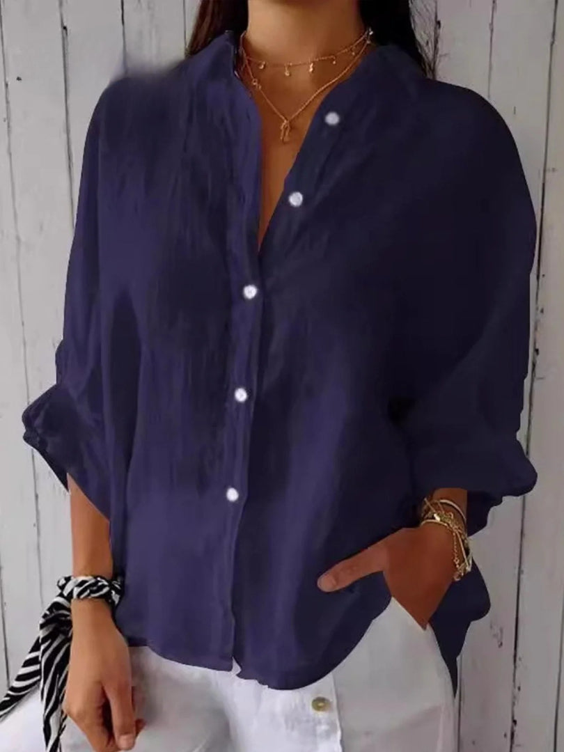 Aeloria | Lace-Up Loose Shirt