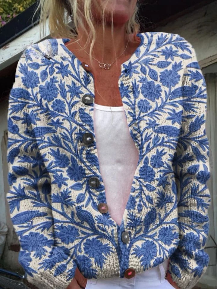 Bristal | Cozy Meadows Floral Buttoned Cardigan