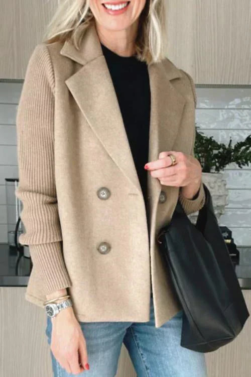 Harper | Patchwork Sleeve Casual Coat