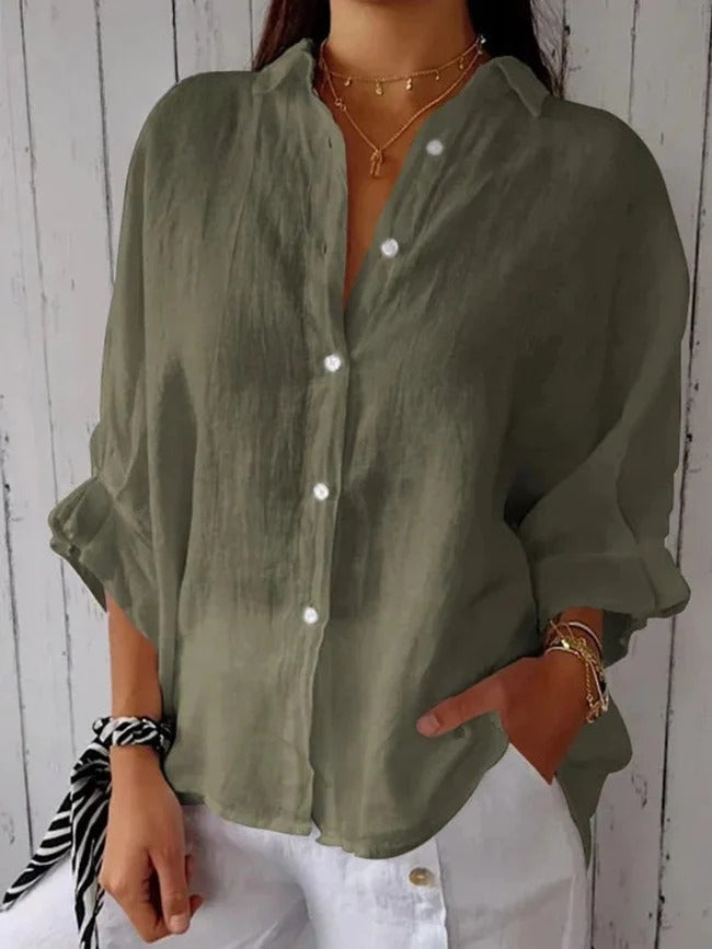 Aeloria | Lace-Up Loose Shirt
