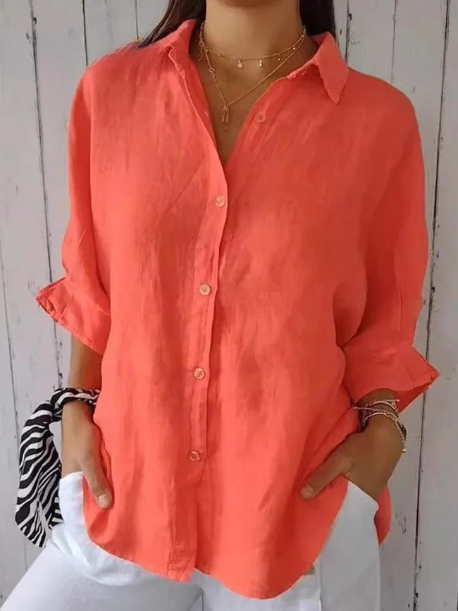 Aeloria | Lace-Up Loose Shirt