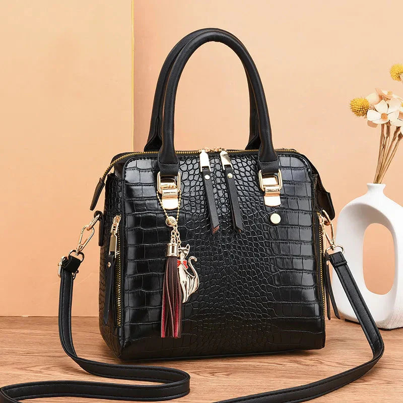 Tabitha | Crocodile-Embossed