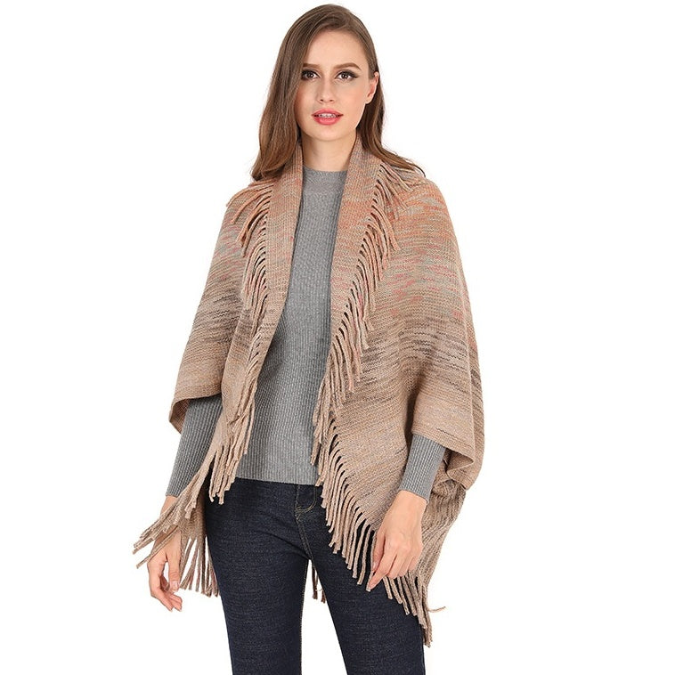 Strella | Women's Knitted Tassel Shawl Wrap