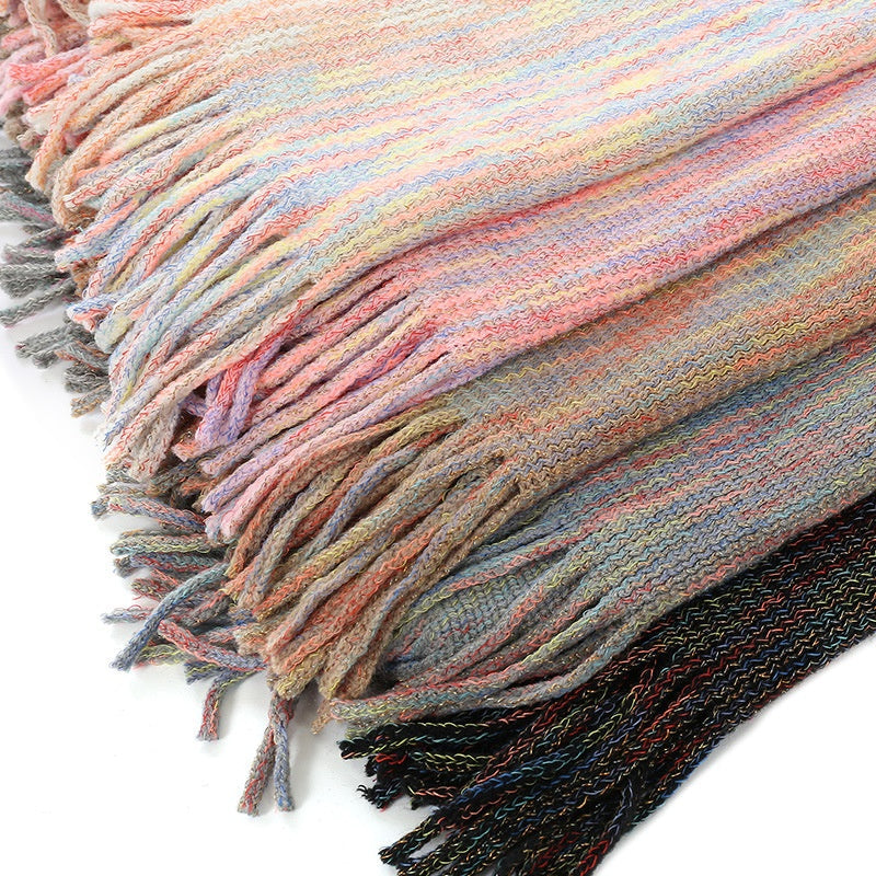 Strella | Women's Knitted Tassel Shawl Wrap